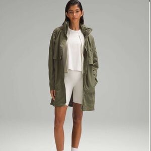 Lululemon Athletica Always Effortless Long Jacket Medium Olive